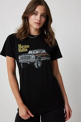 Ardene Morgan Wallen T-Shirts in Black | Size | 100% Cotton