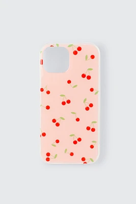 Ardene Cherry iPhone 13/14/15 Case in Light Pink