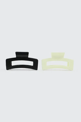 Ardene 2-Pack Cutout Hair Claw in Black