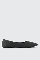 Ardene Classic Pointy Flats in Black | Size