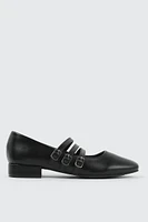Ardene Triple Strap Mary Janes in | Size | Faux Leather | Eco-Conscious