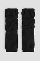 Ardene Ribbed Leg Warmers in Black | 100% Acrylic