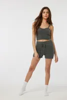 Ardene Fuzzy Lounge Shorts in | Size | Polyester/Polyamide/Viscose