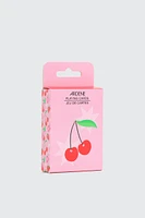 Ardene Kids Cherry Print Playing Cards in Light Pink