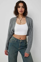 Ardene Oversized Sweater Shrug in Grey | Size Small | Polyester/Nylon/Spandex