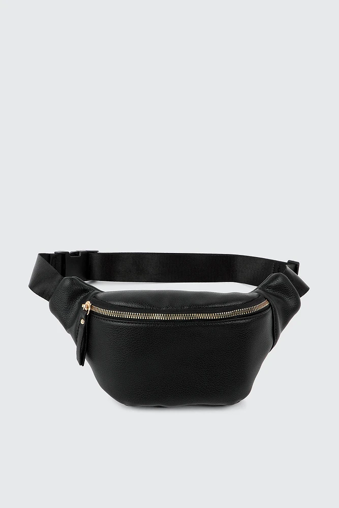 Ardene Faux Leather Fanny Pack in Black | 100% Recycled Polyester/Faux Leather | Eco-Conscious