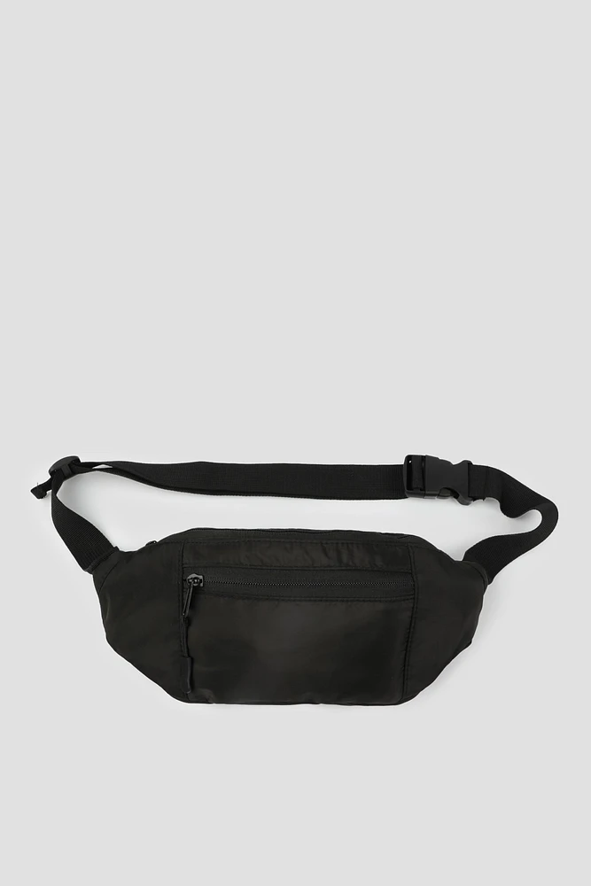 Ardene Nylon Fanny Pack in Black | Polyester/Nylon