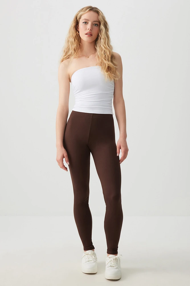 Ardene Super Soft Leggings in Brown | Size | Polyester/Spandex