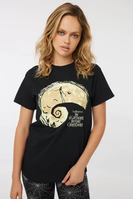 Ardene The Nightmare Before Christmas Tee in Black | Size | 100% Cotton