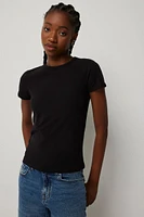 Ardene Basic Crew Neck T-Shirt in | Size | Cotton/Elastane | Eco-Conscious