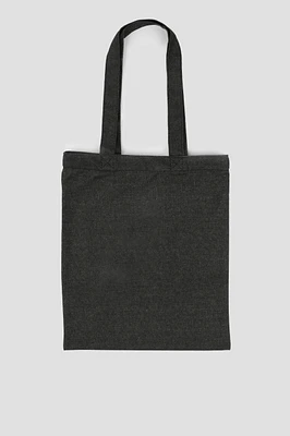 Ardene Canvas Tote Bag in Dark Grey | Cotton | Eco-Conscious