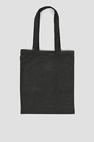 Ardene Canvas Tote Bag in Dark Grey | Cotton | Eco-Conscious