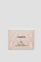 Ardene Almond Shaped Fake Nails in Light Pink