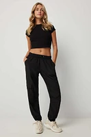 Ardene Smooth Stretch Cargo Joggers in | Size | Nylon/Spandex