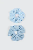 Ardene Solid & Floral Scrunchies in Light | Polyester