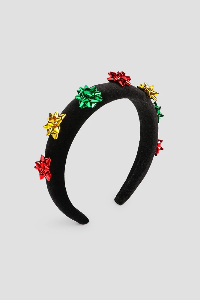 Ardene Headband with Gift Bows in Black