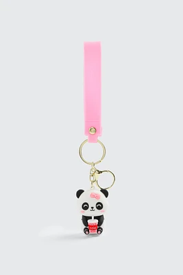 Ardene Kids Panda Keychain in White