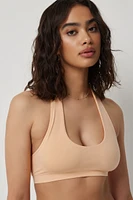 Ardene Seamless Ultra Crop Halter Lounge Tank in Orange | Size | Nylon/Elastane | Eco-Conscious