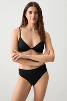 Ardene High Waist Bikini Bottom in | Size | Polyester/Nylon/Spandex | Microfiber