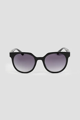 Ardene Black Round Sunglasses