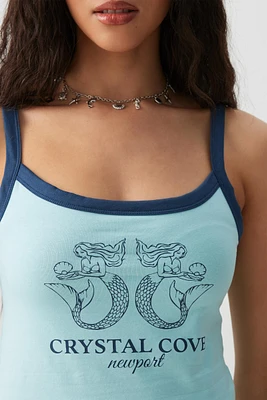 Ardene Beach Destination Tank Top in Light Blue | Size | Spandex/Cotton