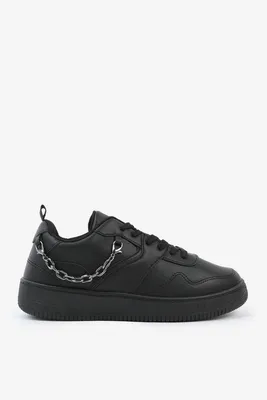 Ardene Sneakers with Removable Chain Detail in | Size | Faux Leather