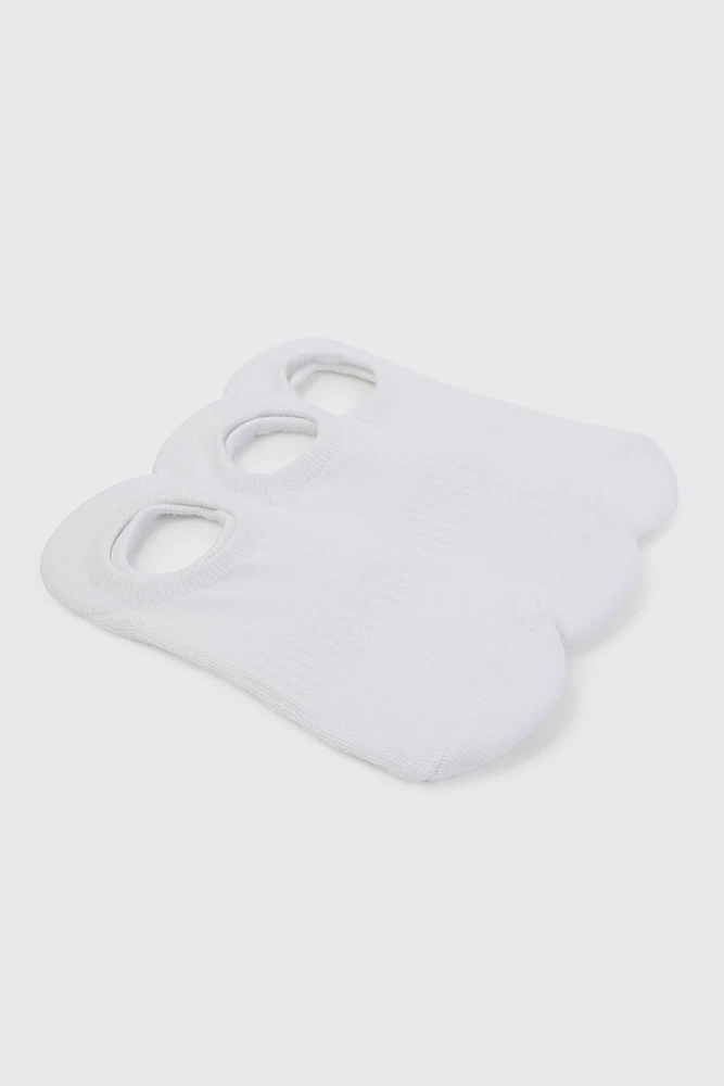 Ardene 3-Pack Shoe Liners in White | Polyester/Spandex