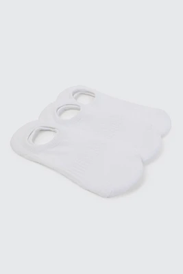 Ardene 3-Pack Shoe Liners in White | Polyester/Spandex