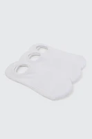 Ardene 3-Pack Shoe Liners in White | Polyester/Spandex