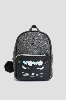 Ardene Animal Backpack in Black | Faux Leather/Polyester