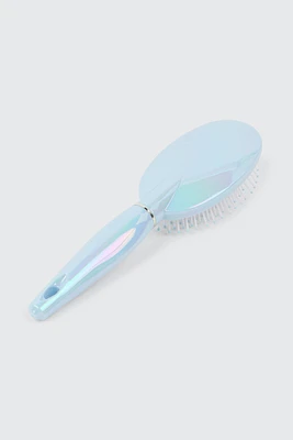 Ardene Iridescent Oval Hairbrush in Light Blue