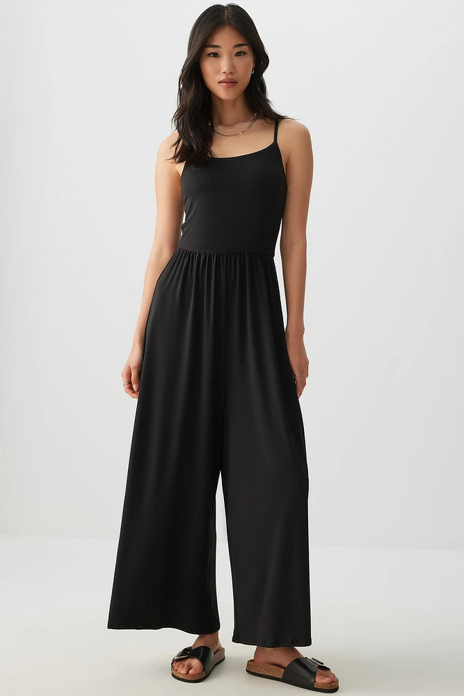Ardene Super Soft Wide Leg Jumpsuit in | Size | Polyester/Elastane