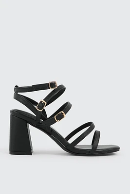 Ardene High Heel Strappy Sandals in | Size | Faux Leather/Polyester | Eco-Conscious