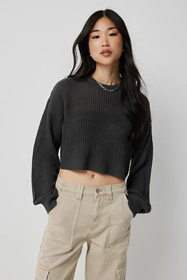 Ardene Boxy Crop Sweater in | Size | 100% Acrylic