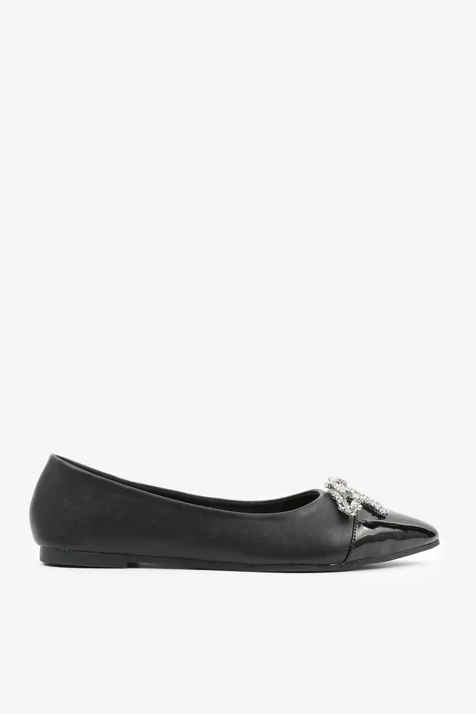 Faux-Leather Ballet Flats