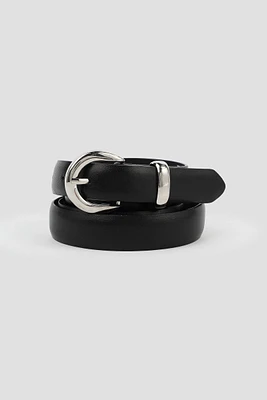 Ardene Faux Leather Belt in Black | Size