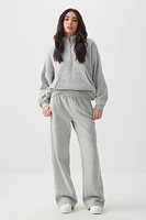 Ardene MADESOFT Fleece Straight Leg Sweatpants in Earl Grey | Size | Polyester/Cotton | Eco-Conscious