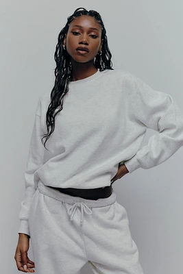 Ardene MADESOFT Fleece Crew Neck Sweatshirt in Fog Grey | Size | Polyester/Cotton | Eco-Conscious