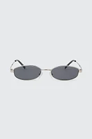 Ardene Slim Oval Sunglasses in Silver