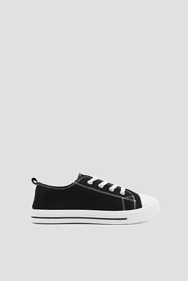 Ardene Kids Low Top Sneakers in Black | Size | Eco-Conscious