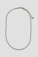 Ardene Stainless Steel Box Chain Necklace in Silver