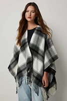 Ardene Plaid Shawl in Black | 100% Acrylic