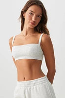 Ardene Seamless Crop Top Bralette in Fog Grey | Size | Nylon/Elastane/Viscose | Eco-Conscious