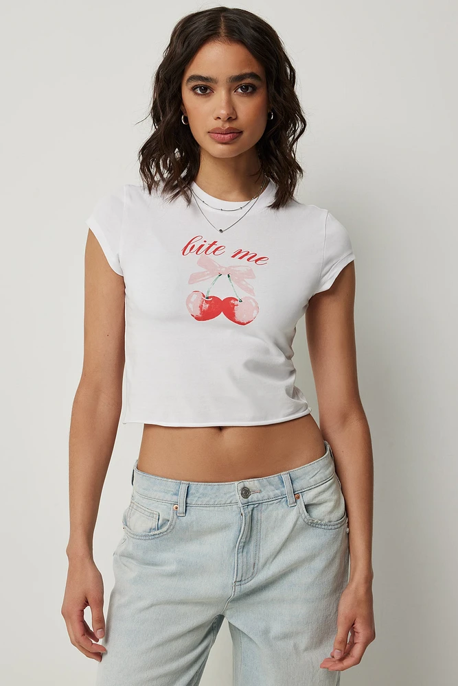 Ardene Printed Baby T-Shirt in | Size | Spandex/Cotton
