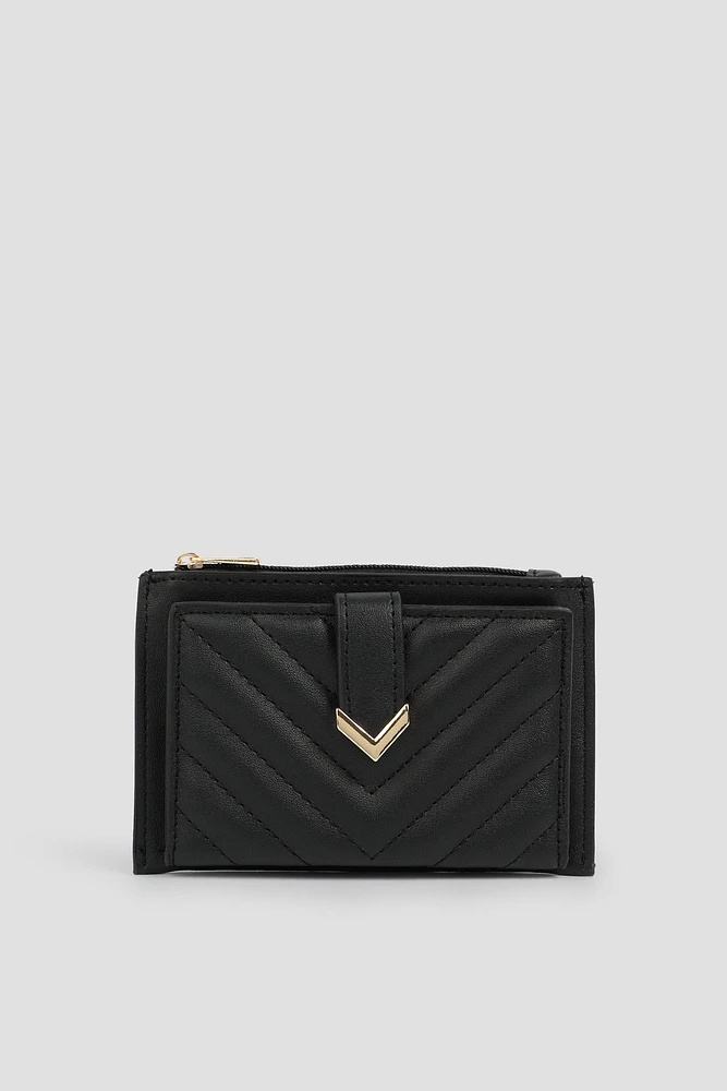 Ardene Quilted Wallet in | Faux Leather/Polyester