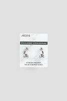 Ardene Double Ball Jacket Earrings in Silver | Stainless Steel