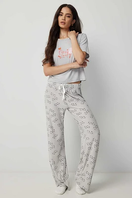 Ardene Super Soft Straight Leg PJ Pants in | Size | Polyester/Spandex