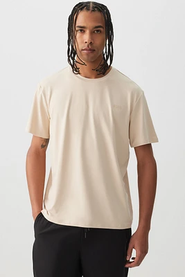 Ardene Man Short Sleeve T-Shirt For Men in Beige | Size | Polyester/Elastane