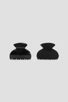 Ardene 2-Pack Recycled Hair Claws in Black | Eco-Conscious
