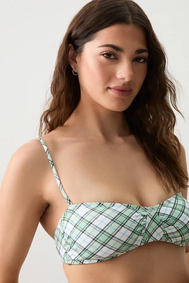 Ardene Bralette Bikini Top in Light Green | Size | Polyester/Nylon/Spandex | Microfiber